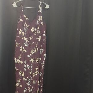 torrid Plum Floral Spaghetti-Strap Jumpsuit